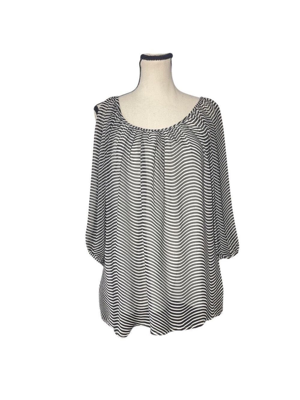 Rose & Olive striped blouse